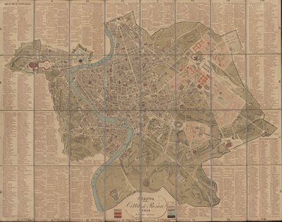 राष्ट्रीय पुस्तकालय के मानचित्र संग्रह से मानचित्र। नक्शा रोम (1852) में प्रकाशित हुआ था और रोम दिखाता है द्वारा अज्ञात