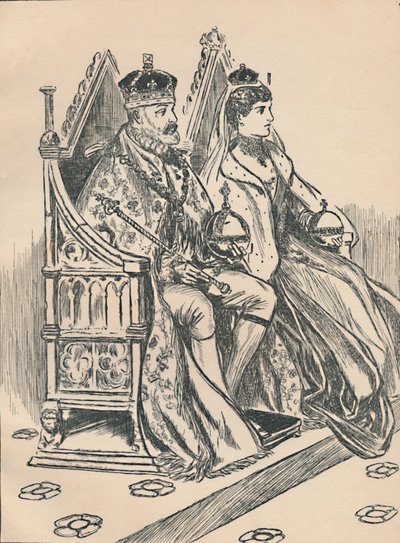 किंग एडवर्ड सप्तम और रानी एलेक्जेंड्रा, c1907 द्वारा अज्ञात