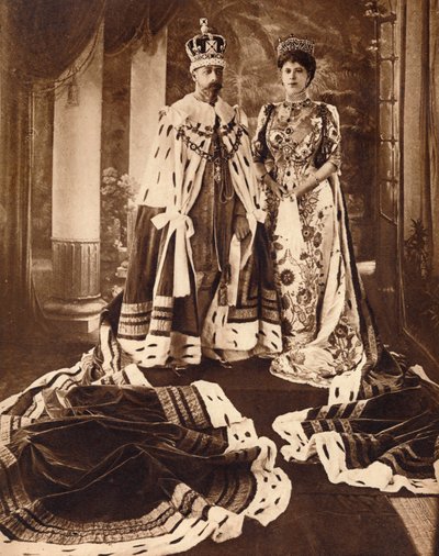 किंग जॉर्ज पंचम और क्वीन मैरी ने दिल्ली दरबार, 1911 1935 के लिए ताजपोशी और परिक्रमा की। द्वारा अज्ञात