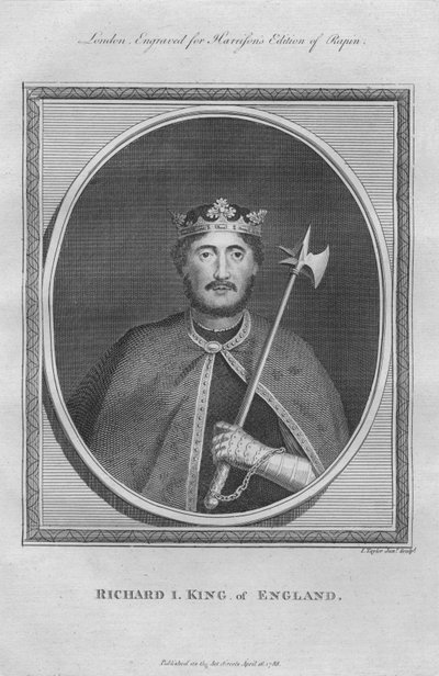 किंग रिचर्ड I, 1788। द्वारा अज्ञात