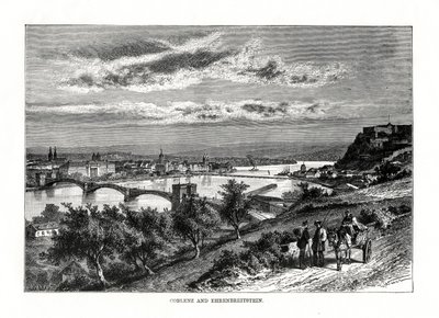 कोबलेनज़ और किले एरेनब्रिटस्टीन, जर्मनी, 1879 द्वारा अज्ञात