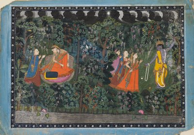 कृष्ण और राधा, c1850 द्वारा अज्ञात