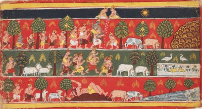 कृष्ण और गोपियाँ, c1720 द्वारा अज्ञात