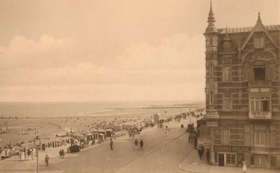 La Digue et la Plage, Promenade and the Beach, c1900। द्वारा अज्ञात