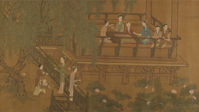 प्रशंसकों के साथ महिलाएं। द्वारा अज्ञात