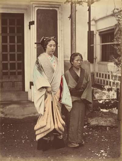 महिला और नौकर, 1870 का दशक। द्वारा अज्ञात
