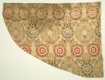 1550-1575 के चैकड ग्राउंड पर डबल ओजीवल फ्लोरल पैटर्न वाला लैम्पस। द्वारा अज्ञात