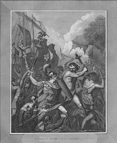जूलियस सीजर की लैंडिंग, 1838 द्वारा अज्ञात