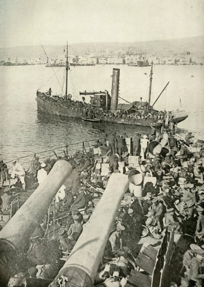 सलोनिका, 1919 में ब्रिटिश सैनिकों की लैंडिंग। द्वारा अज्ञात