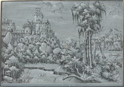 एक महल के साथ लैंडस्केप, 1544। द्वारा अज्ञात
