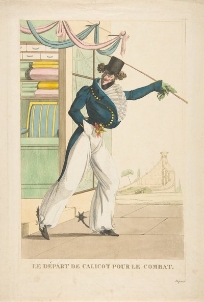 1817-18 को द कैलिको फ़ॉर कॉम्बैट का प्रस्थान। द्वारा अज्ञात