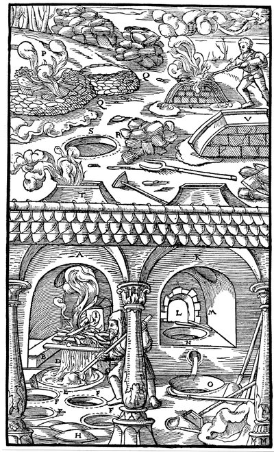 लीड गलाने, 1556 द्वारा अज्ञात