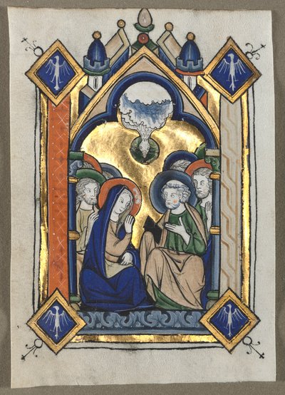 पत्ता एक Psalter से उत्पन्न: पेंटाकोस्ट, सी। 1260। द्वारा अज्ञात