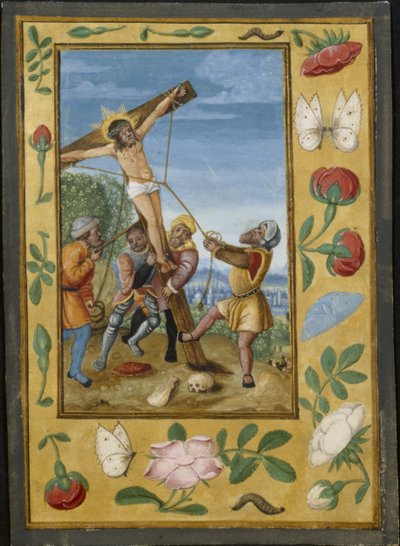 पत्ता ऑफ़ द बुक ऑफ़ द आवर: द राइज़िंग ऑफ़ द क्रॉस, सी। 1510-1520। द्वारा अज्ञात
