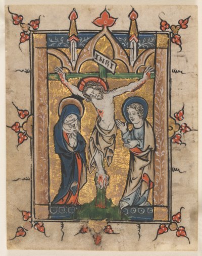 एक Psalter से पत्ता: क्रूसिफ़िशन, सी। 1300-1330। द्वारा अज्ञात