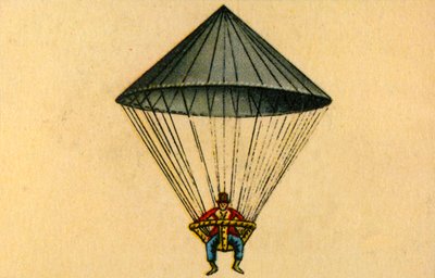 लेनोमैंड्स पैराशूट, 1783, 1932। द्वारा अज्ञात