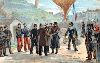 लियोन गैम्बेटा, फ्रांसीसी राजनेता, पेरिस, फ्रेंको-प्रशिया युद्ध, 1870 से बचने के बारे में द्वारा अज्ञात