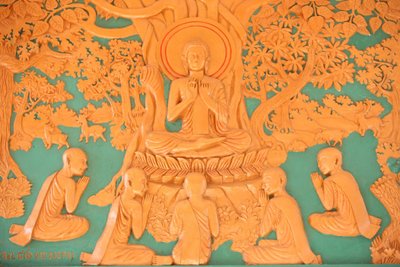 बुद्ध का जीवन। बनारस नोम पेन्ह कंबोडिया में बुद्ध अपने 5 शिष्यों के साथ द्वारा अज्ञात