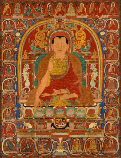 एक मठाधीश का वंश चित्र, सीए। 1350. द्वारा अज्ञात
