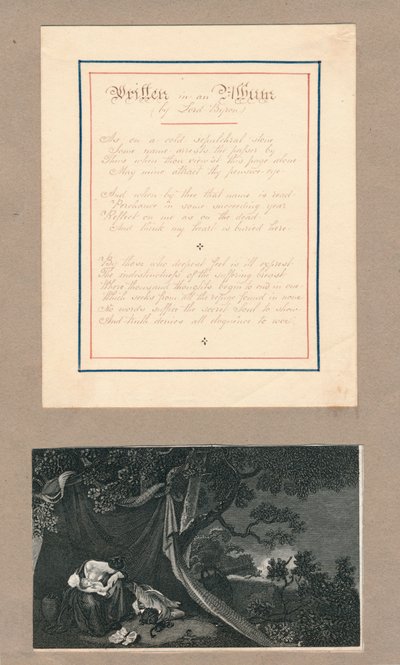 माल्टा में एक एल्बम में लिखी पंक्तियाँ, c1812 द्वारा अज्ञात