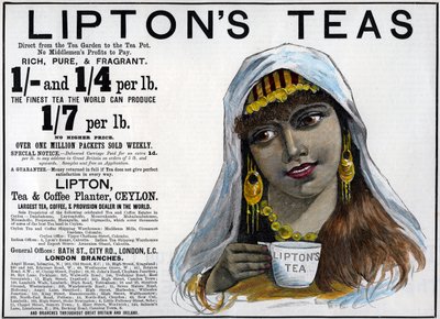 लिपटन टीज़ विज्ञापन, 1893 द्वारा अज्ञात