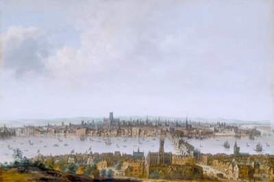 'लंदन फ्रॉम साउथवार्क', c1630 द्वारा अज्ञात