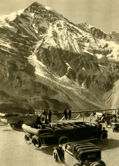 ग्रोसग्लकनर अल्पाइन रोड, ऑस्ट्रिया में c1935 पर होकमाईस में लुक-आउट बिंदु। द्वारा अज्ञात