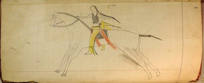 मैफेट लेजर: माउंटेड इंडियन, सीए। 1874-81। द्वारा अज्ञात