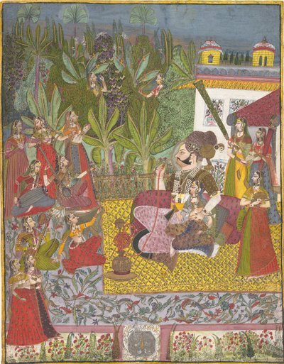 Maharaja Bijay Singh in His Harem, ca. 1770.  द्वारा अज्ञात