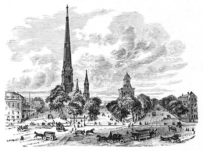मुख्य सड़क, भैंस, चर्चों के सामने, 1883 द्वारा अज्ञात
