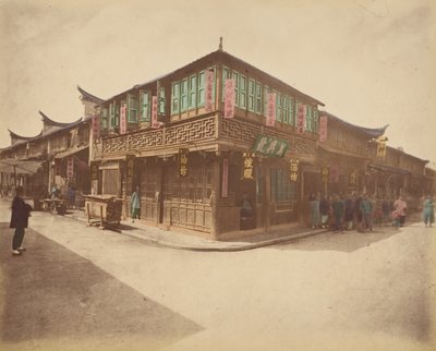 टी हाउस, 1870। द्वारा अज्ञात