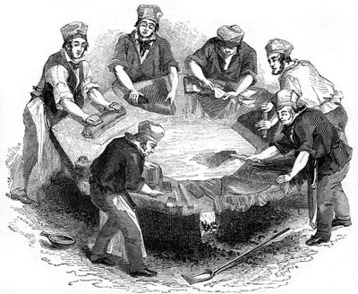 बीवर हैट्स बनाना, 1841 द्वारा अज्ञात