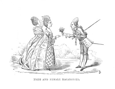 पुरुष और महिला Macaronies, c1870 द्वारा अज्ञात