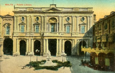 माल्टा - पब्लिक लाइब्रेरी, c1918-c1939। द्वारा अज्ञात