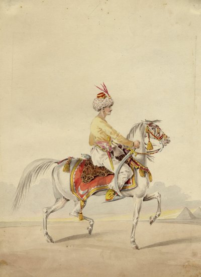 घोड़े की पीठ पर मामलुक, सीए 1825 द्वारा अज्ञात
