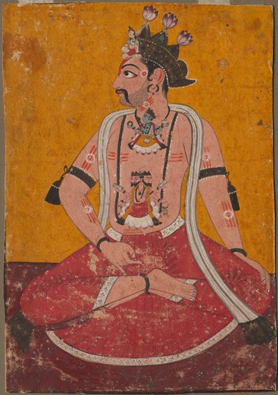 Man Dhata in Yogi Position, c. 1690-1700.  द्वारा अज्ञात
