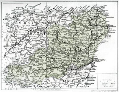 एबर्डीनशायर का नक्शा, 1924-1926 द्वारा अज्ञात