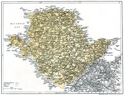 एंगलेसी का मानचित्र, 1924-1926 द्वारा अज्ञात