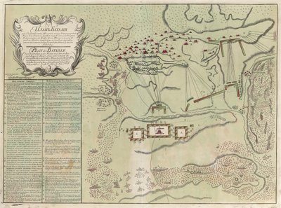 साव्यूनी की लड़ाई का नक्शा, 1739-1740 द्वारा अज्ञात