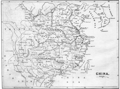 चीन का नक्शा, 1847 द्वारा अज्ञात