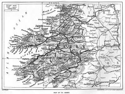 काउंटी केरी, आयरलैंड का मानचित्र, 1924-1926 द्वारा अज्ञात