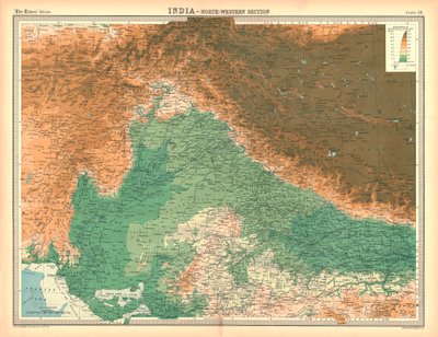 भारत का नक्शा - उत्तर पश्चिमी खंड द्वारा अज्ञात