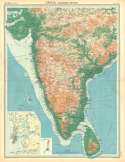 भारत का नक्शा - दक्षिणी खंड द्वारा अज्ञात