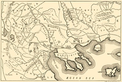 मैसेडोन और आसन्न जिलों का नक्शा, 1890। द्वारा अज्ञात