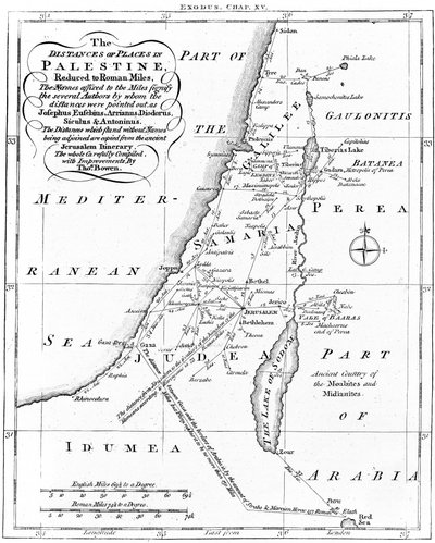 प्राचीन लेखकों पर आधारित फिलिस्तीन का नक्शा, c1830 द्वारा अज्ञात