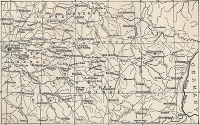 1814, 1896 में संचालन के क्षेत्र का नक्शा द्वारा अज्ञात