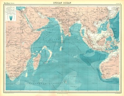 हिंद महासागर का नक्शा द्वारा अज्ञात