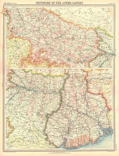 निचली गंगा के प्रांतों का नक्शा द्वारा अज्ञात