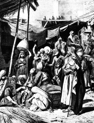 ताँता, मिस्र में बाजार, 1880 द्वारा अज्ञात
