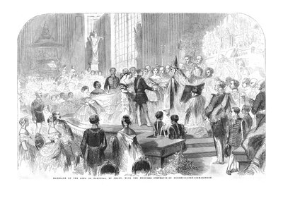 पुर्तगाल के राजा की शादी, प्रॉक्सी के साथ, राजकुमारी स्टेफ़नी के साथ, 1858 द्वारा अज्ञात
